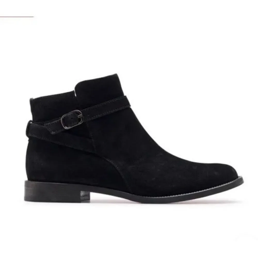 PAUL GREEN Reeve Ankle Boot, Bootie Black Soft Suede $535 New Size UK 7.5 US 10